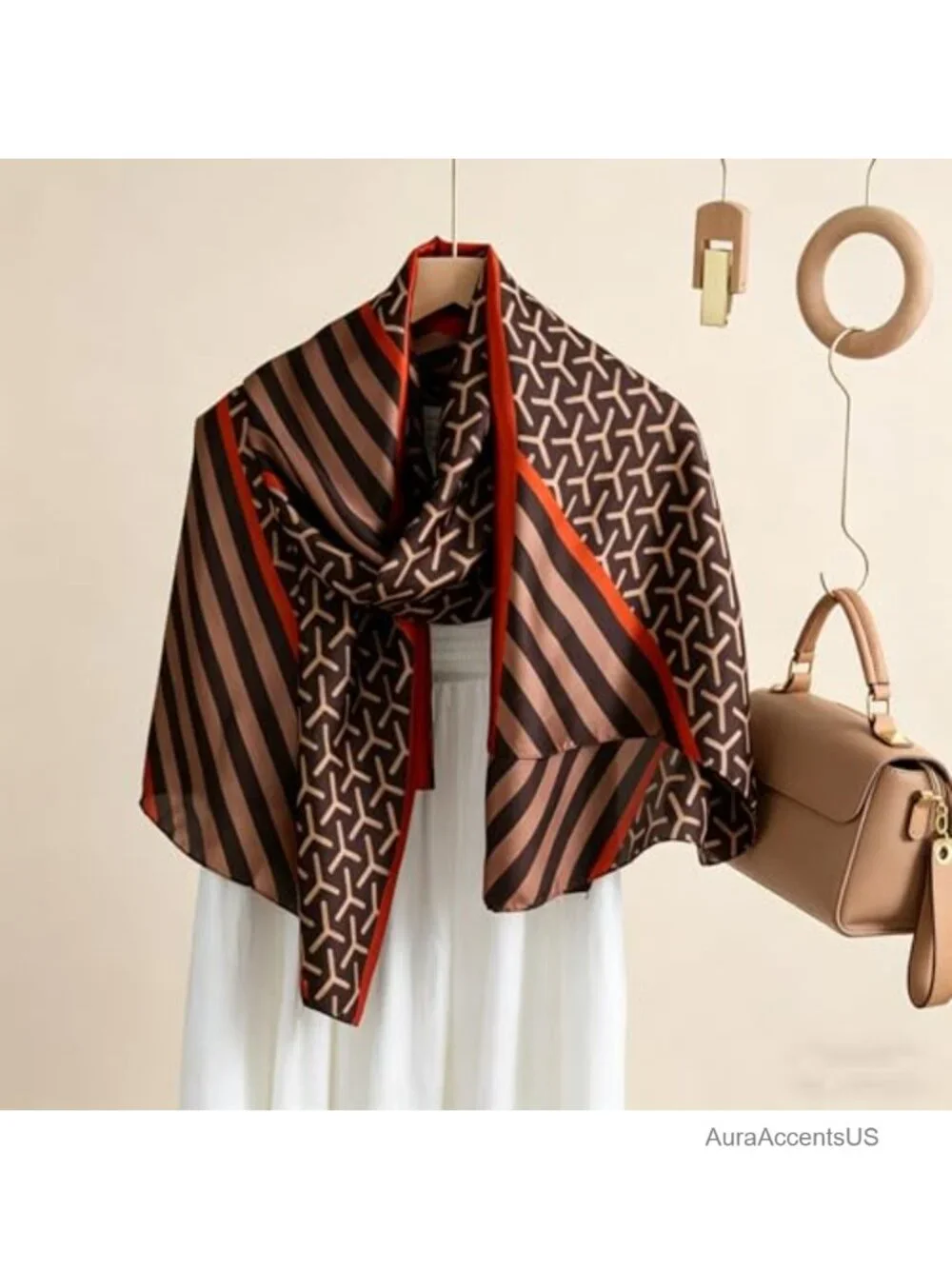 Large Silk Shawl Scarf for Women Lightweight Satin Wrap Fashion Neck Scarf